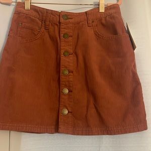 Burnt orange fall skirt